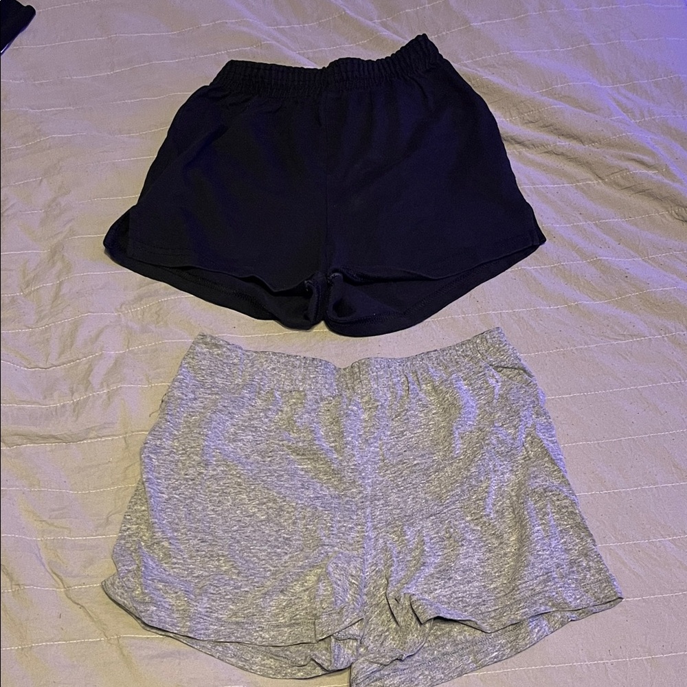 Two-Pack Active Lounge Shorts - Black & Light Gray